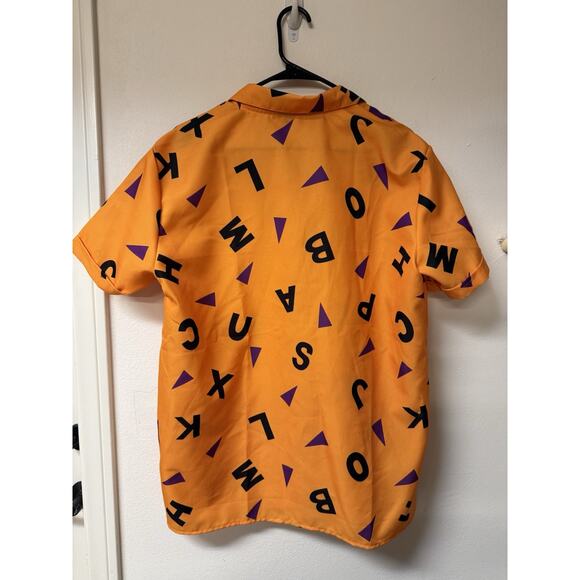 Dragon Ball Z Goku Button Up Down Anime Master Roshi Shirt Size L Rare 2001 - Picture 5 of 8